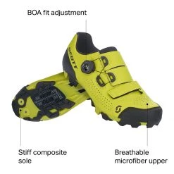 Promo 🌟 Scott MTB Team Boa Cycling 👞 Shoe Men's 🤩 -Scott Sales Shop YELBLA D3